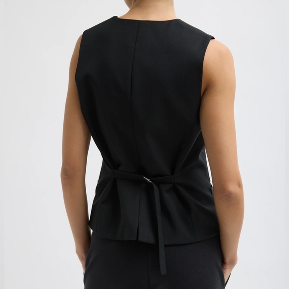 TIBI Tropical Wool Vest, black, 0 - Picture 2 of 12